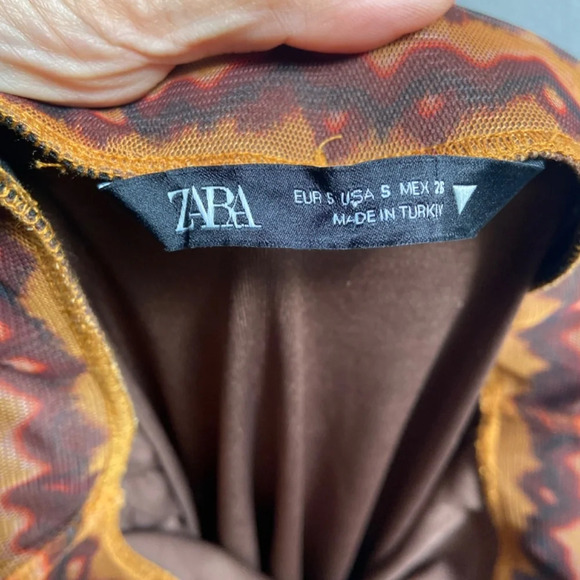 Zara Ruched Tulle Midi Skirt Size  S - Picture 5 of 8